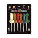 Pack of six colorful cocktail-flavored novelty lollipops in playful shapes with Piña Colada, Moscow Mule, and other flavors.