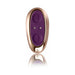 Rose gold and purple remote control for the Cocktail Couples Toy with two buttons and reflective surface.
