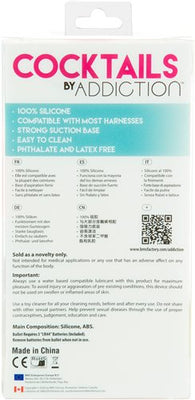 Packaging of Addiction Cocktails Mint Mojito W/Power showing product features and safety information.