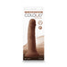 Packaging of Colours Pleasures 7-inch vibrating silicone dildo in brown with realistic texture and suction base.