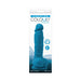 Blue 5-inch firm silicone vibrating dildo in packaging from Colours Pleasures by NS Novelties.