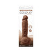 Packaging of Colours Pleasures 5-inch black vibrating dildo made from firm silicone with realistic texture and shape.