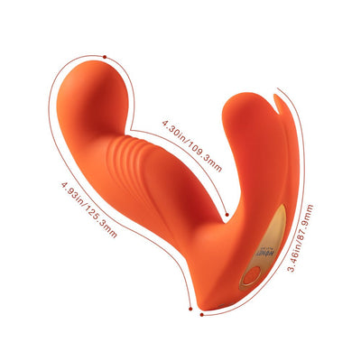 Crave 3 G - Spot Vibrator with Rotating Massage Head & Clit Tickler - Orange - SexToy.com