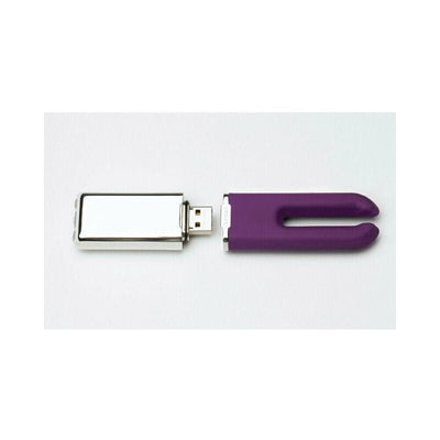 Purple dual-pronged Crave Duet clitoral stimulator with detachable silver USB charger on white background.