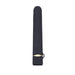 Black flexible vibrator with smooth silicone finish, gold accent, and control buttons on the front.