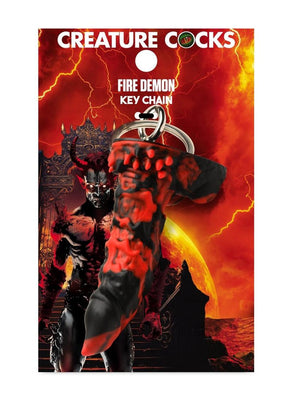 Creature Cock Fire Demon Keychain - SexToy.com
