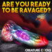 Iridescent rainbow-colored fantasy dildo with textured shaft and suction cup base, inspired by a fiery phoenix design.