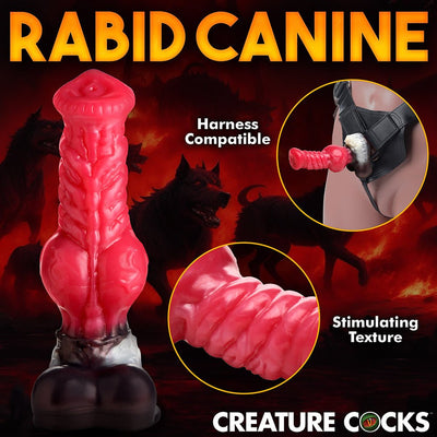 Creature Cocks Cujo Dildo Large Red/blk - SexToy.com