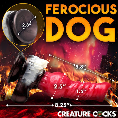 Creature Cocks Cujo Dildo Large Red/blk - SexToy.com