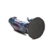 Blue and purple glittery dinosaur-themed silicone dildo with suction cup base, textured with veins and ridges.