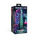 Packaging of Creature Cocks Galactic Breeder ovipositor silicone dildo with teal and red hues and alien-themed design.