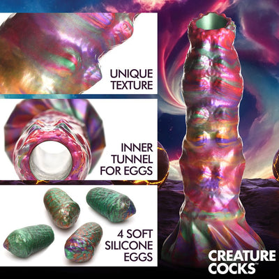 Creature Cocks Larva Silicone Ovipositor Dildo W/ Eggs - SexToy.com