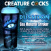 Blue sea monster themed stroker with glowing eye design and removable sleeve for easy cleaning.