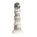 Tower of Doom silicone dildo with stacked skull design in white and gray, featuring a suction cup base.