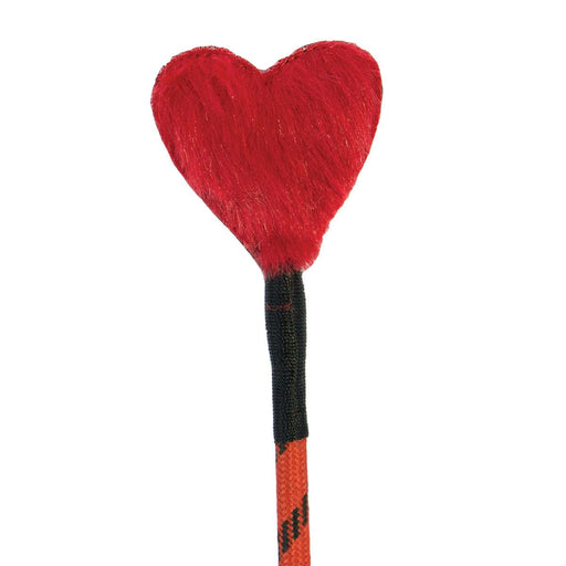 Crop with Heart Fluff Tip - Red - SexToy.com