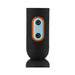 Black CRUIZR Penis Pump with blue and orange control panel featuring two power buttons on a reflective surface