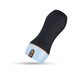 CRUIZR Vibrating Masturbator with black ergonomic body and light blue control base with vibration and sound buttons