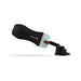CRUIZR Vibrating Masturbator in black with light blue base and adjustable suction mount on white background