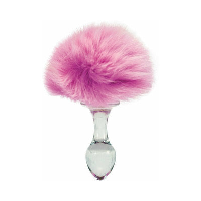Crystal Delights Magnetic Sparkle Bunny Tail - Pink - SexToy.com