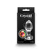 Crystal Desires Glass Round Gem Butt Plug Medium - Rainbow - SexToy.com