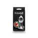 Crystal Desires Glass Round Gem Butt Plug Small - Rainbow - SexToy.com