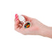 Crystal Desires Glass Round Gem Butt Plug Small - Rainbow - SexToy.com