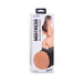 Curve Novelties Mistress Sophia Deluxe Pussy Stroker in tan with packaging featuring a model and product image.