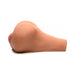 Tan life-like Bioskin TPE masturbator with detailed textured design and realistic finish, side view on white background.