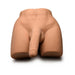 Realistic male torso masturbator with poseable dildo in flesh tone, designed for versatile positioning and stimulation.