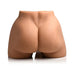 Realistic male torso masturbator with poseable dildo, made from smooth skin-toned material, shown from the back.