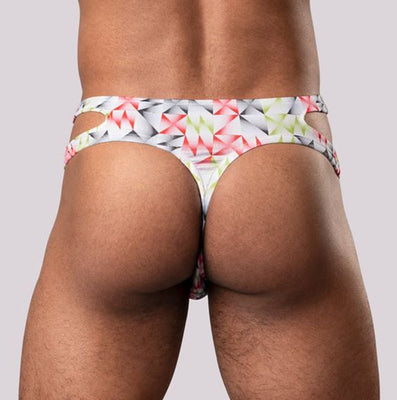 Male Power Cut It Out! Cutout Thong Red/Black