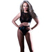 Zena Noire Sheer Wet Look 2pc Set S/M