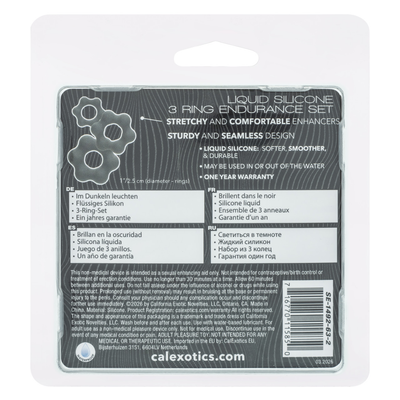 Alpha Liquid Silicone 3 Ring Endurance Set Grey