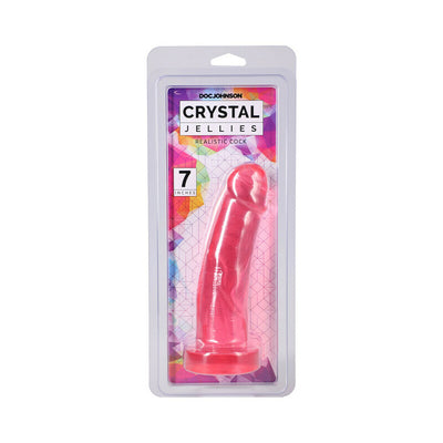 Crystal Jellies Realistic Cock 7 in. Pink