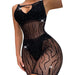 Black Pearl Tiger Stripe Romper Black