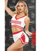 Dreams by Baci Lingerie Gameday Hottie 4-pc Set - White/Red O/S