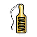 Gold paddle-shaped air freshener with black "DADDY" text and hanging string.
