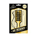 Daddy Paddle-shaped cardboard air freshener in gold and black packaging with fresh peach scent label.