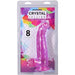Crystal Jellies Curved Realistic Cock With Balls 8 Inch Purple
