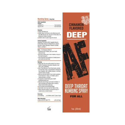 Deep AF Numbing Deep Throat Spray 1 oz.