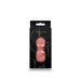 Desire Fingerella finger massager in rose pink displayed in sleek black packaging with transparent window.
