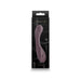 Desire Pure soft silicone multi-speed vibrator in muted mauve with ergonomic curved design in black packaging.