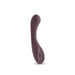 Plush silicone Desire Pure multi-speed vibrator in deep plum with curved design and power button.