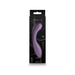 Purple curved Desire Pure multi-speed vibrator in black retail packaging with gold lettering.