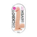 Realistic 7-inch dildo with suction cup base in clear packaging, skin-tone color, and detailed texture.