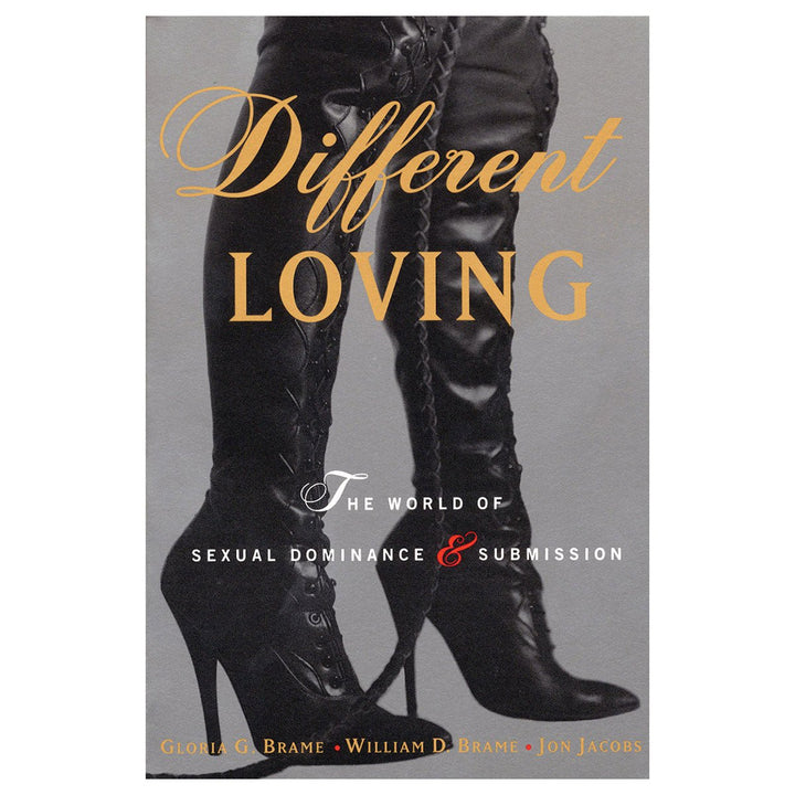 Book cover of Different Loving featuring black high-heeled lace-up boots against a gray background.