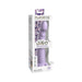 Dillio Platinum Slim Seven 7-inch lavender silicone dildo in clear retail packaging with suction cup base.