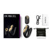 Dorcel Perfect Lover set with black and gold silicone device, remote control, USB charging cable, storage pouch, and user manual.