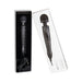 Doxy Number 3 matte black wand vibrator with power cord in open box alongside product packaging.