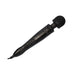 Matte black Doxy Number 3 mains-powered wand vibrator with silicone head and control buttons on handle.